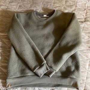 Ten Tree EcoLoft Crew  Sherpa Green Fleece pullover Medium